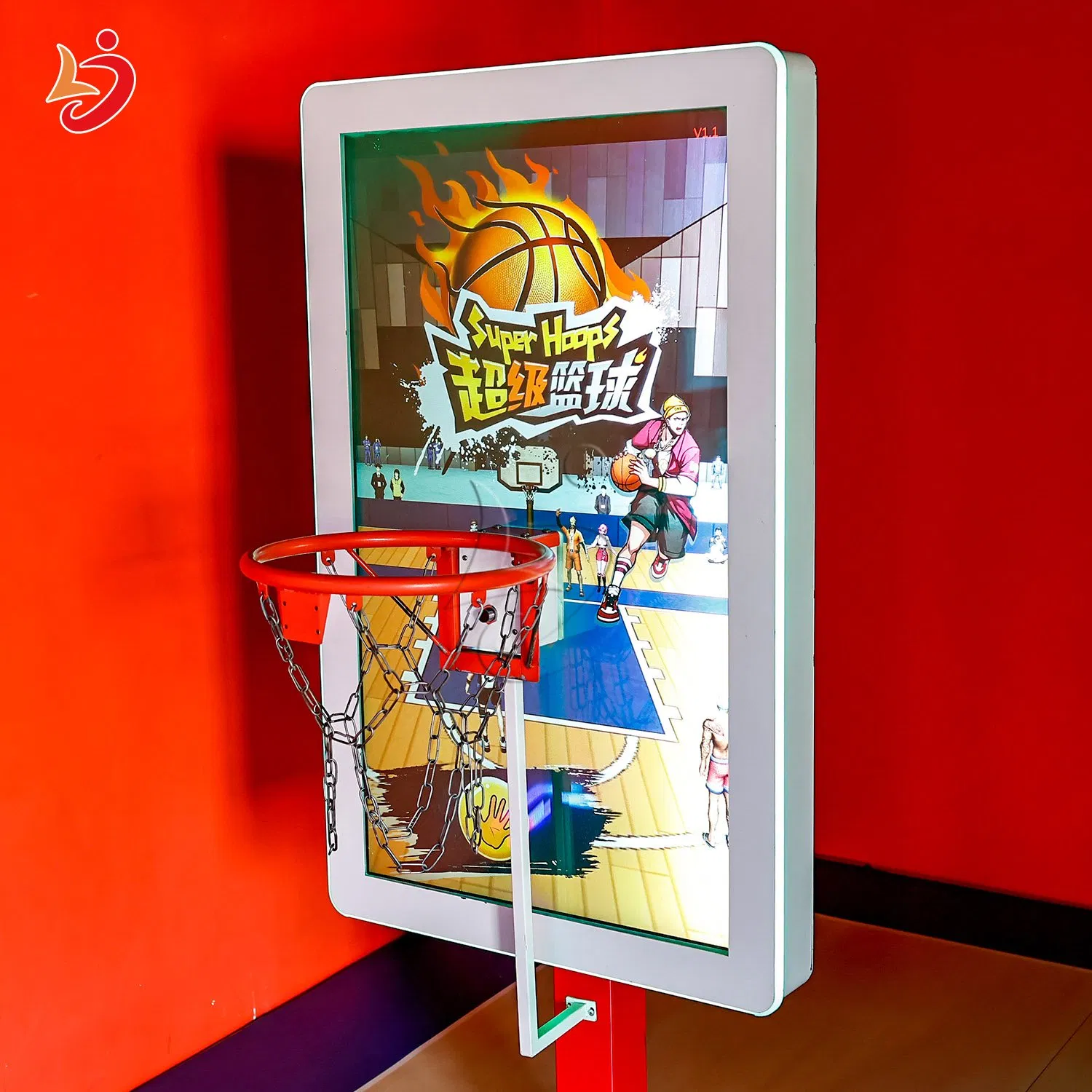 Indoor Multiplayer Team Building Activate Hoops Shooting Master Competitive Gaming Room Interactive Projection Basketball Game Amusement Equipment