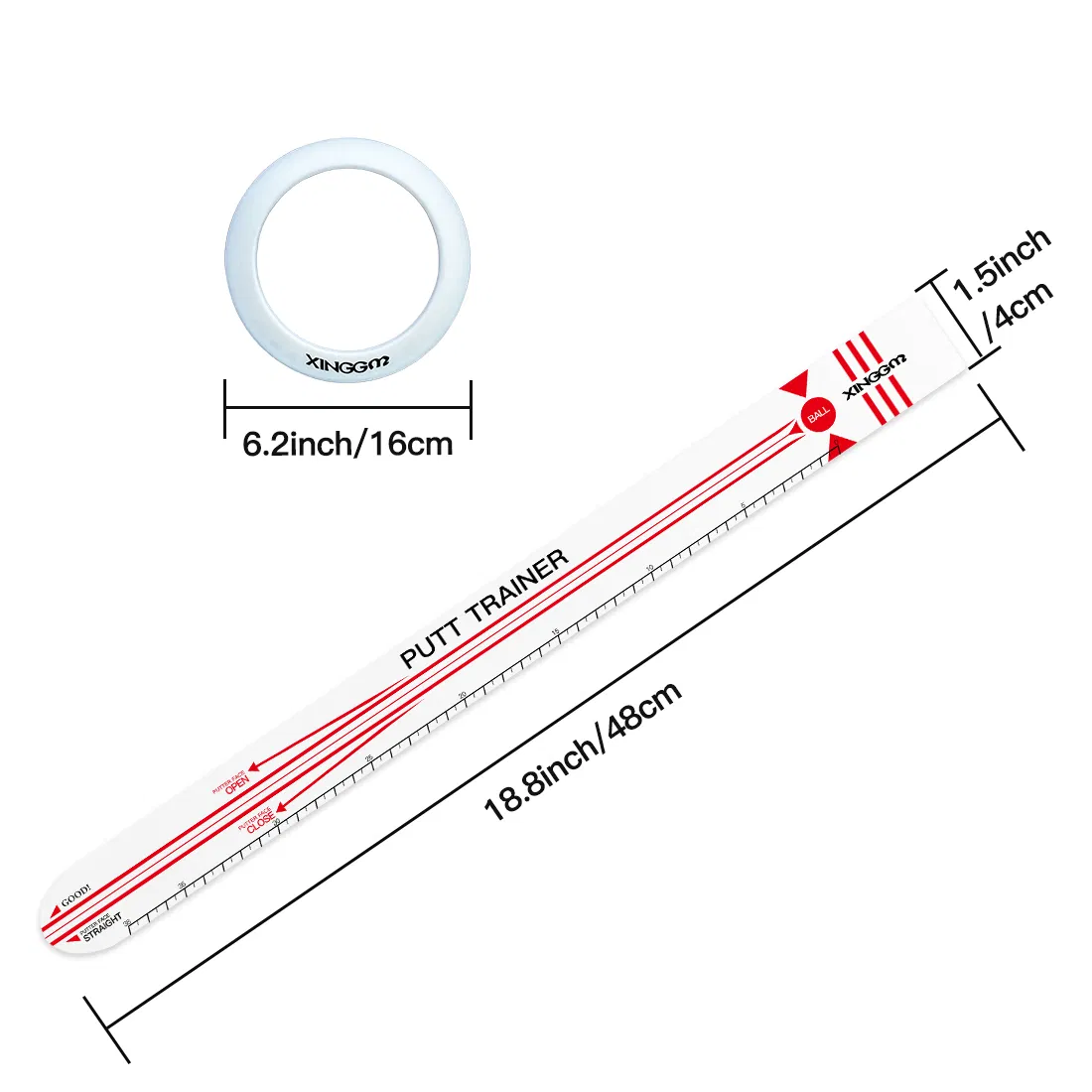 Ruler &amp; Alignment Sticks Enhances Putting Technique &Accuracy Golf Alignment Sticks Precision Distance Control Golf Training Aid