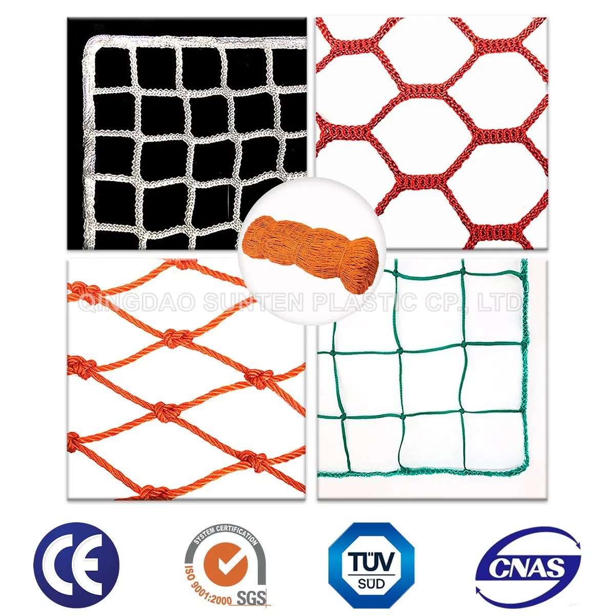 Nylon/PE/PP/Polyester/Plastic/Knotless/Knotted Scaffolding/Building/Pallet/Container/Trailer Cargo/Sports/Drone/Trampoline/Playground/Protection Safety Net