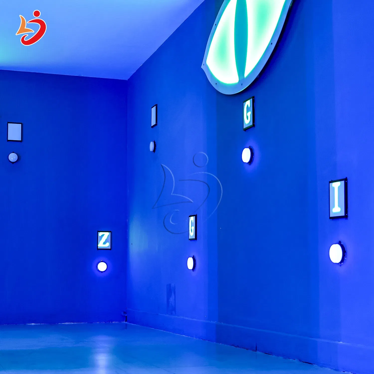 Cooperative Team Work Games Interactive Catch Room LED Button Activate Hide Devil's Eye Floor Amusement Equipment