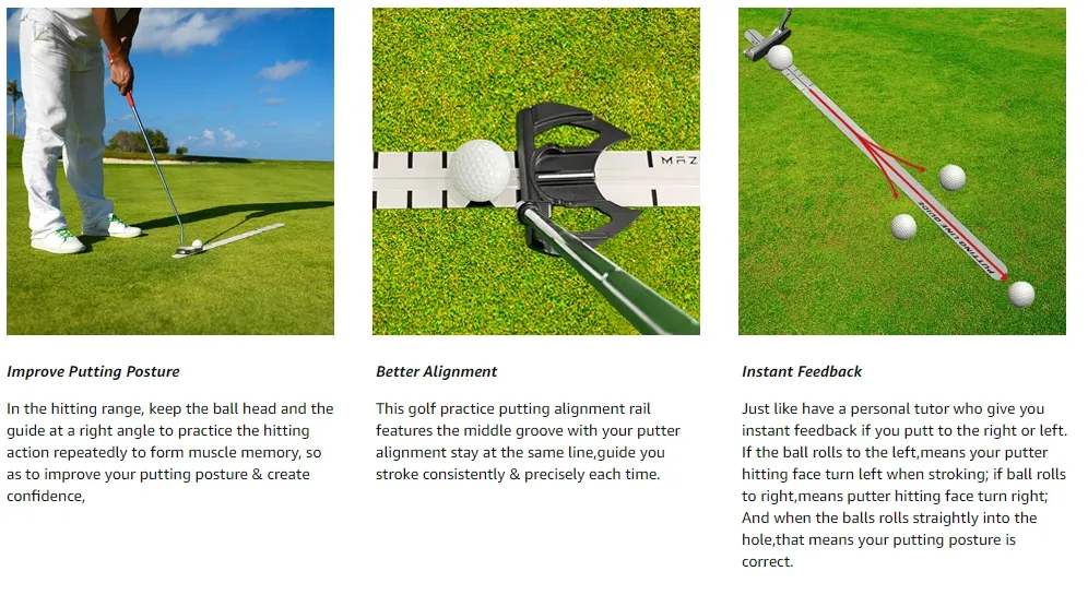 Golf Putting Alignment Rail
