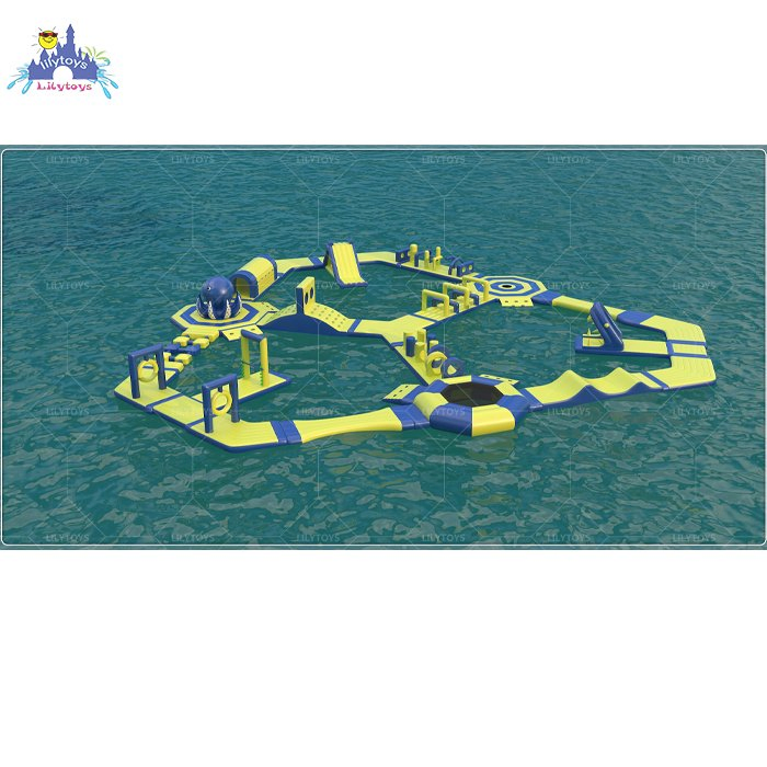 Lilytoys Wholesale OEM Sport Inflatable Water Aqua Park Inflatable Obstacle Water Slide Equipment for Commercial Use