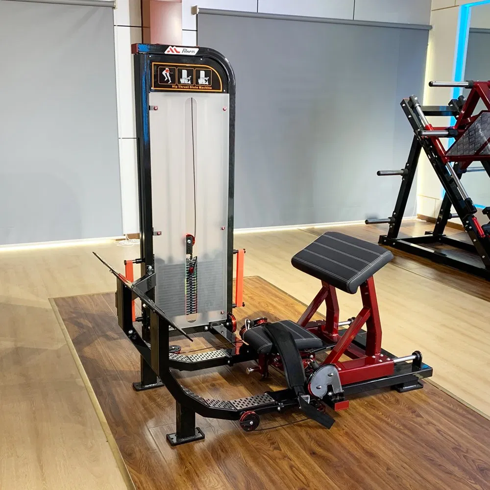 Professional Fitness Bodybuilding Hip Exercise Trainer Commercial Sports Strength Training Gym Equipment Pin Loaded Glute Builder Drive Hip Thrust Machine