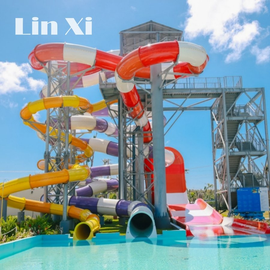 Customized Outdoor Adult Water Park Fiberglass Large Speaker Slide for Children's Amusement Park Sports Equipment 20s