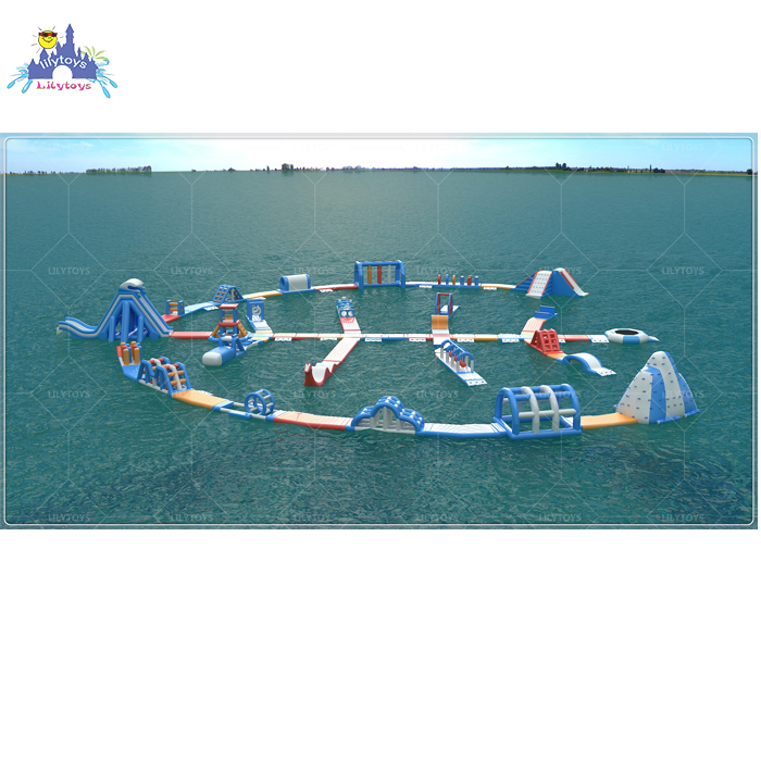 Lilytoys Factory OEM Sport Floating Aqua Inflatable Water Park Games Obstacle Water Slide Equipment for Party Rentals