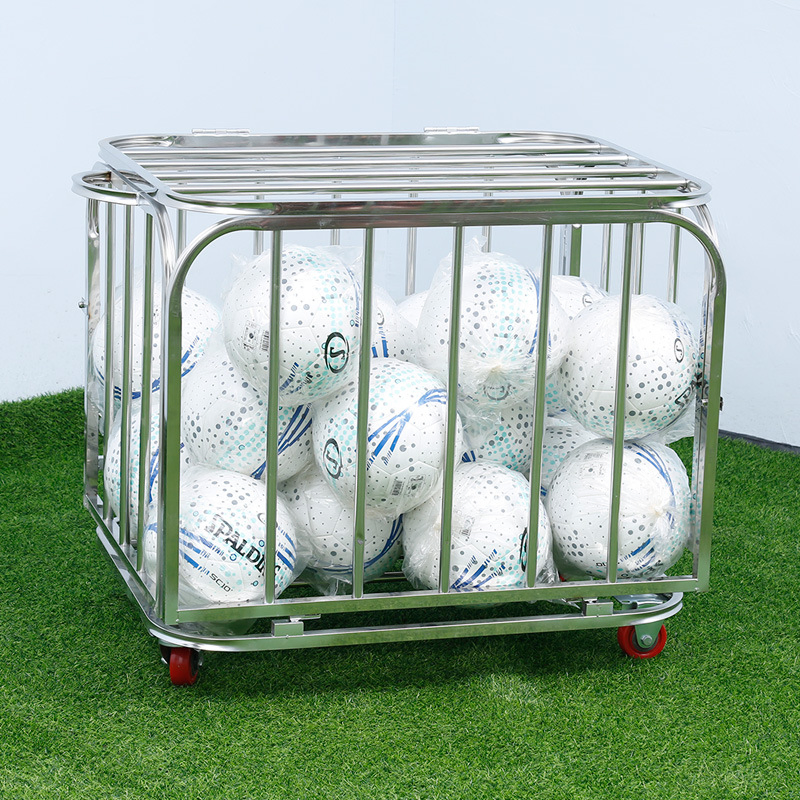 Multi Rolling Sports Ball Storage Cart Organizer Locker for Gym School Equipment
