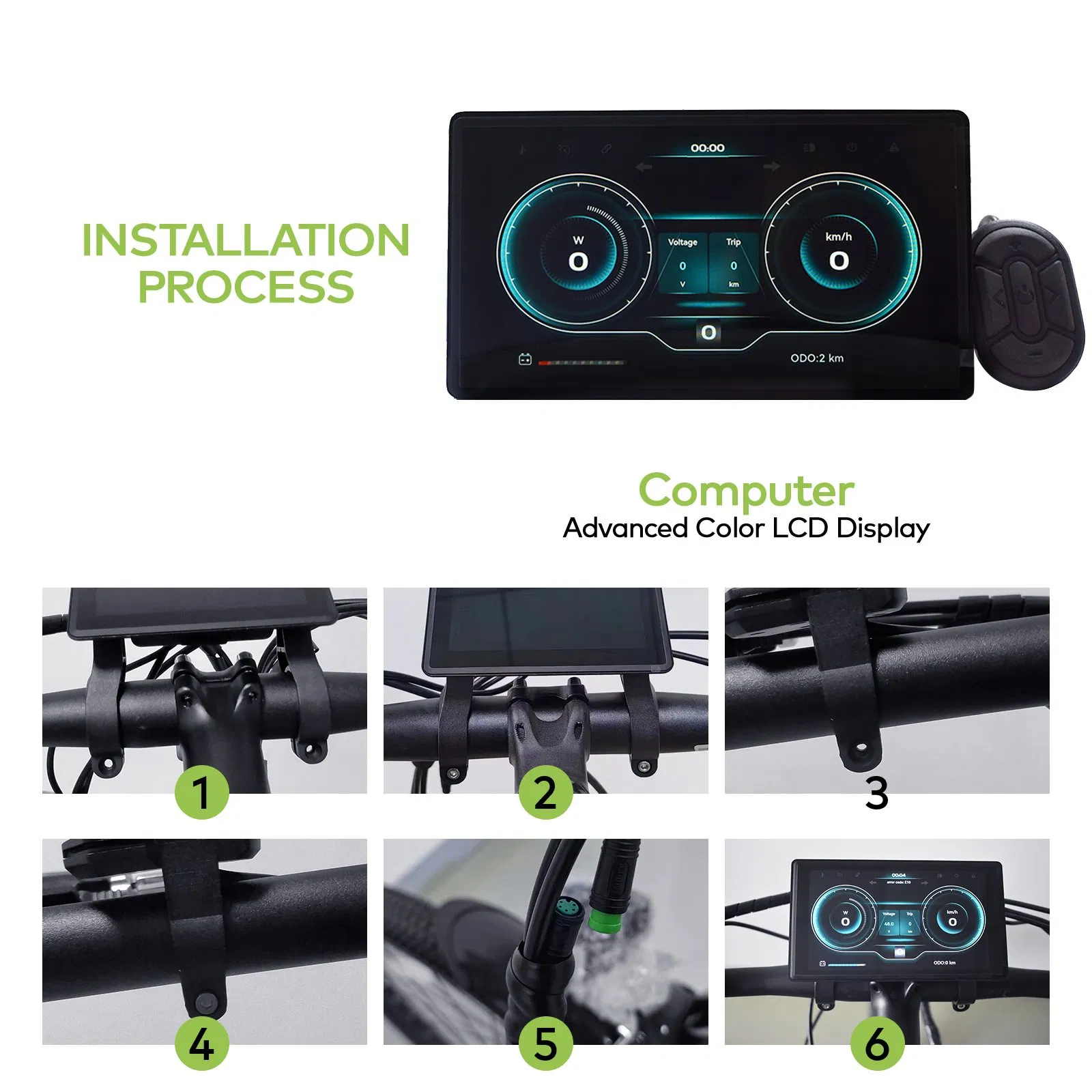 Cycling Computer 5.5inch Bluetooth APP Backlight Property for Ebike Accessories