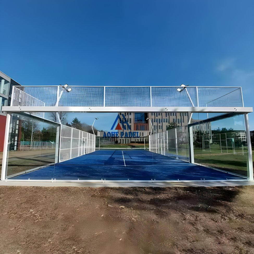New Design Panoramic Paddle Court Safety Outdoor Sport Single Double Padel Tennis Platform Court