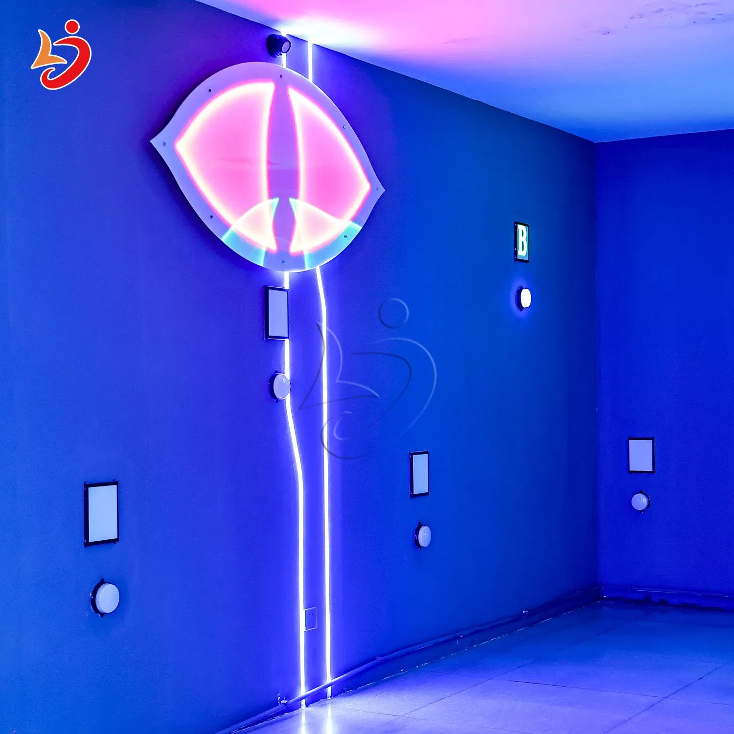 Cooperative Team Work Games Interactive Catch Room LED Button Activate Hide Devil's Eye Floor Amusement Equipment