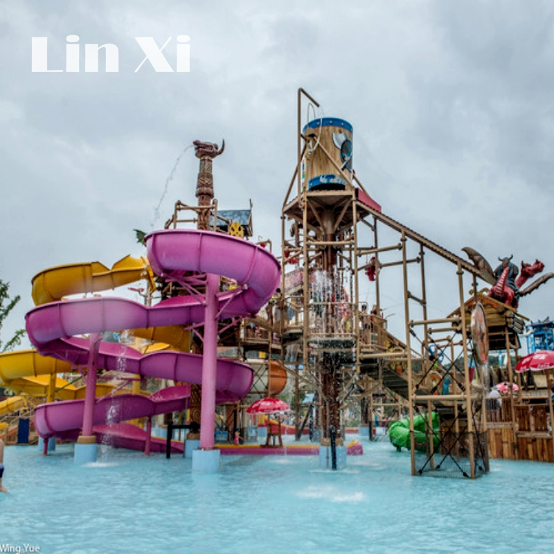 Adult Water Park Fiberglass Pirate Ship Slide Large Children's Amusement Park Sports Equipment 08s