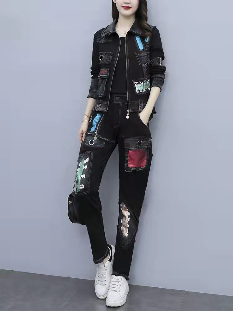 Spring New Style Trend Fashionable Individual Character Suit Female Attire Fallow Blasttwo Sportswear