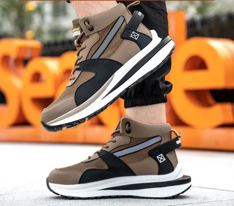 Tiger Master Non-Slip Oil Acid Resistant PU Sole Anti Puncture Light Weight Anti Static Steel Toe Warehouse Logistics Sport Safety Shoes for Men