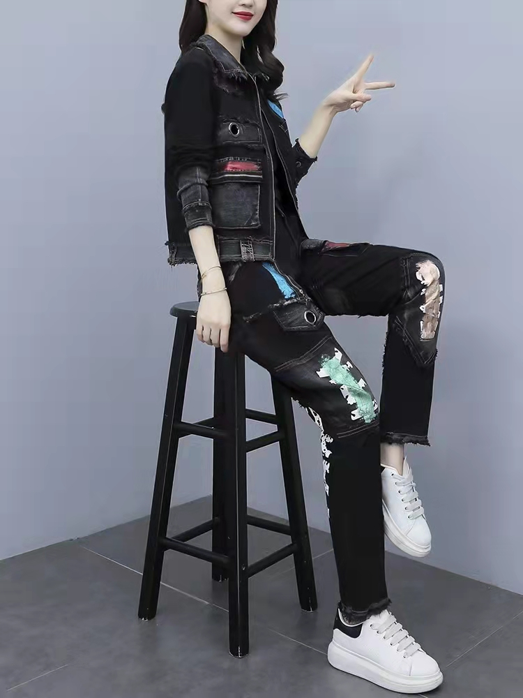 Spring New Style Trend Fashionable Individual Character Suit Female Attire Fallow Blasttwo Sportswear