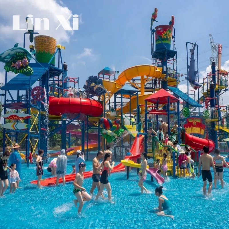 Customized Children's Water Park Fiberglass Slide Amusement Park Adult Sports Equipment