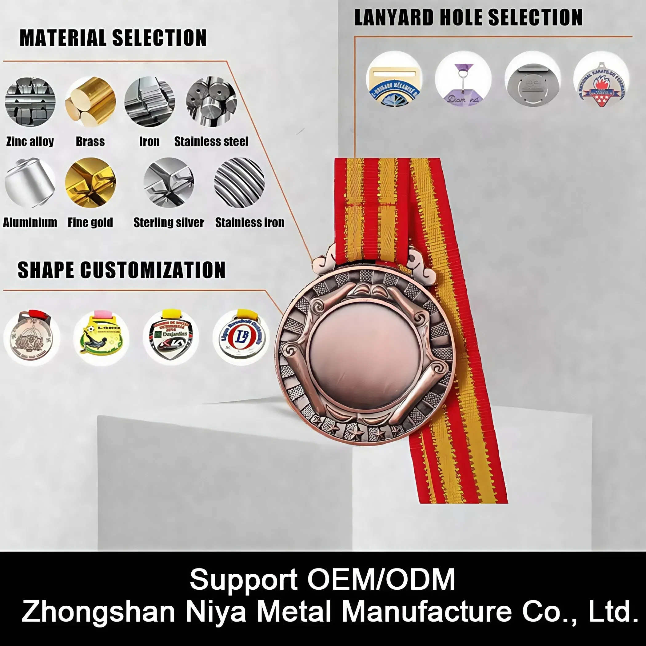 China Professional Manufacturer Gymnastics Powerlifting Taekwondo Running Metal Sport Enamel Custom Medal