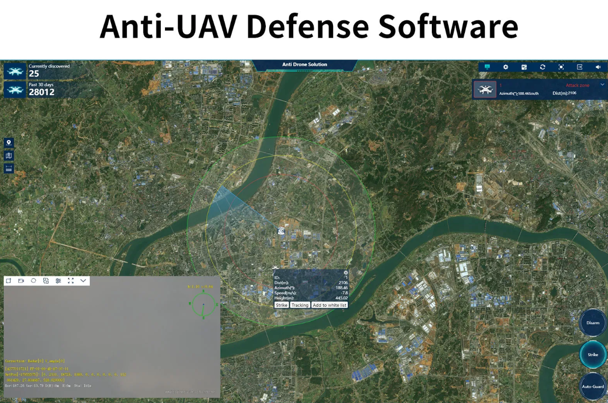 5km Range Mini Drone Detection Radar with Low Power and Low False Detection