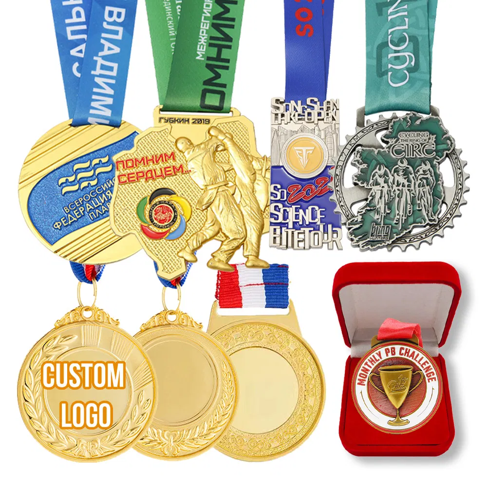 Wholesale Medals and Trophy Blank Running Taekwondo Karate Basketball Personalized Judo Marathon Soccer Football Gold Metal Custom Sports Medal