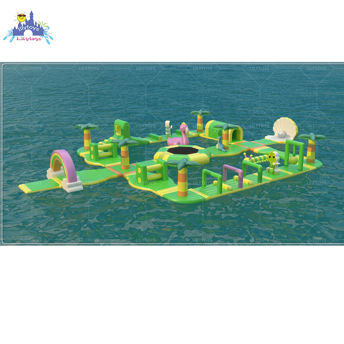 Lilytoys Factory OEM Sport Floating Aqua Inflatable Water Park Games Obstacle Water Slide Equipment for Party Rentals
