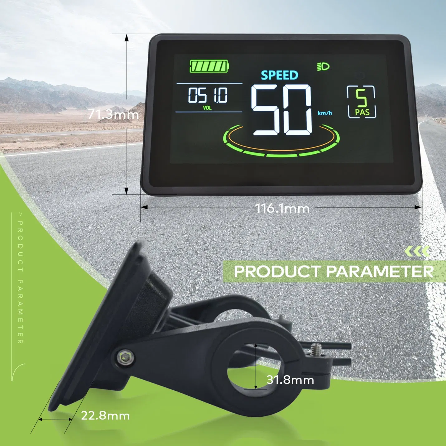 Bike Computer Protocol 2 24V/36V/48V/60V Road Bike Speed Meter Cycling Speedometer Speed Meter for Bike Accessories