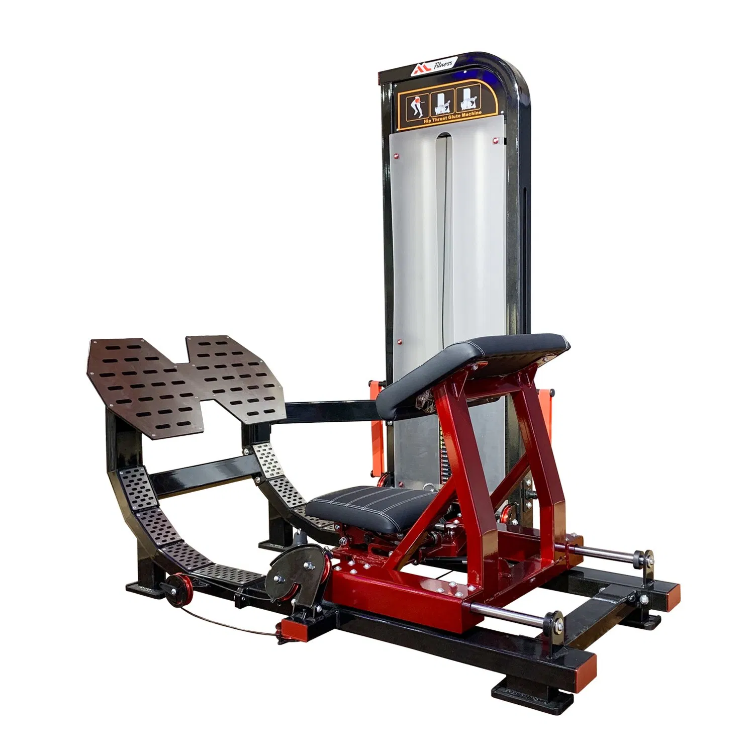 Professional Fitness Bodybuilding Hip Exercise Trainer Commercial Sports Strength Training Gym Equipment Pin Loaded Glute Builder Drive Hip Thrust Machine