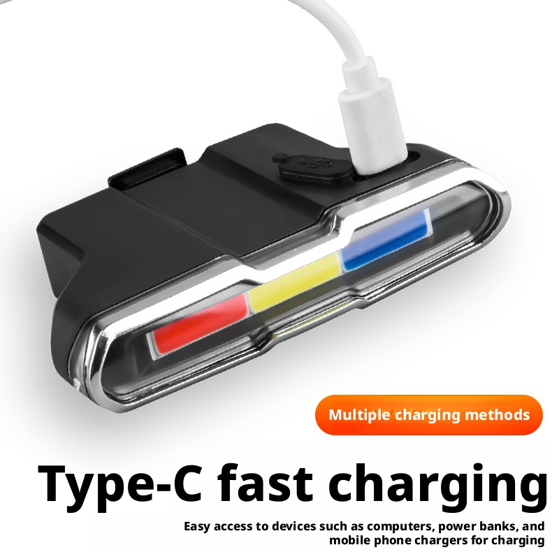 Mountain Bikes Tail Light Rechargeable Bicycles Taillights Cycling Warning Lamp Solar Cycling Accessory Bike