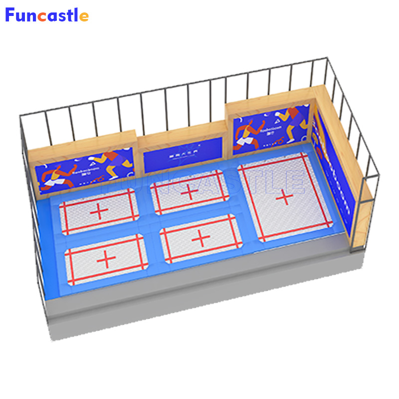 High-Performance Trampoline Children Adventure Lovers Indoor Sports Teenagers Adults Jumping Game Professional Trampoline Park Equipment