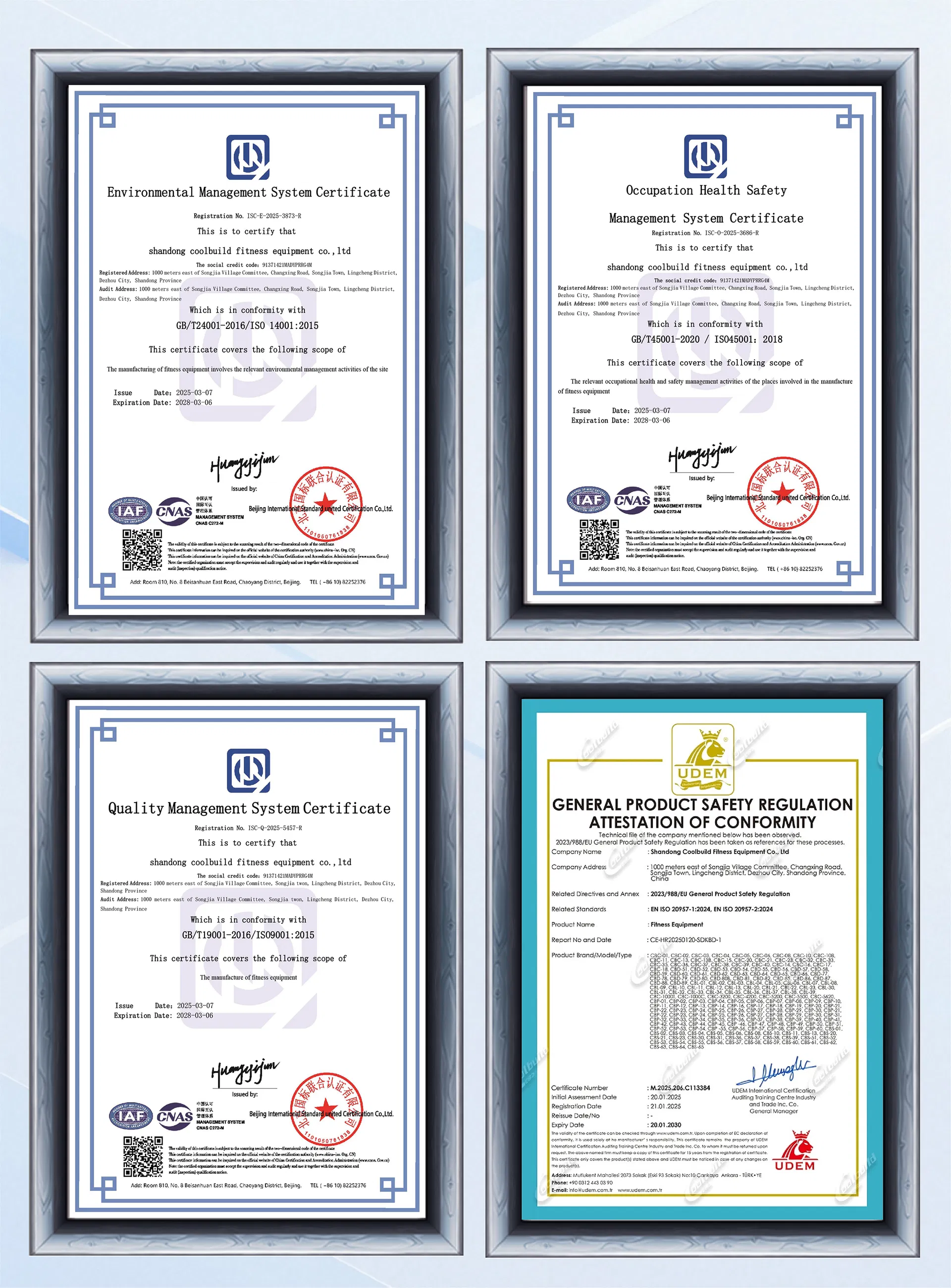 Certifications