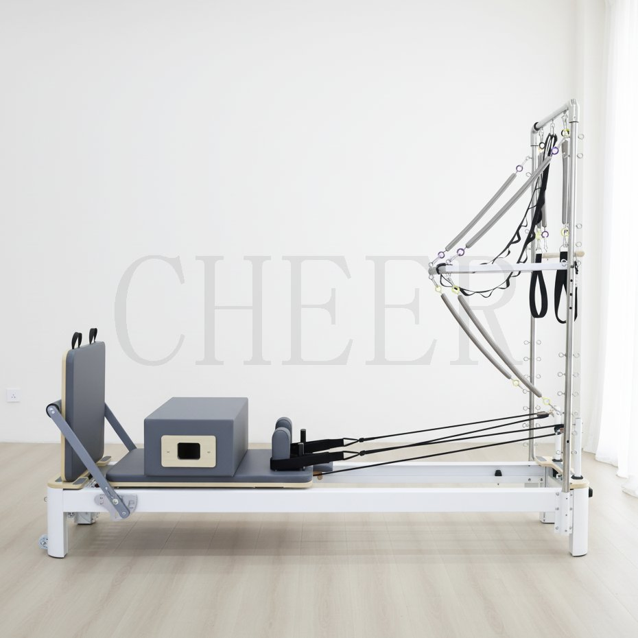 Cheer Factory Commercial Use Aluminum Alloy &amp; Wood Trapeze Half Training Home Pilates Reformer Tower Yoga Machine for Home Use