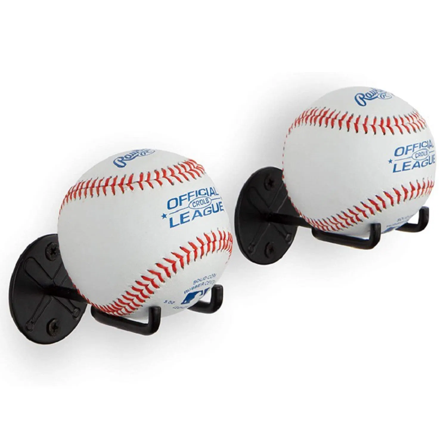 Baseball Bat Wall Mount Display Stand Sports Memorabilia Ball Storage Rack