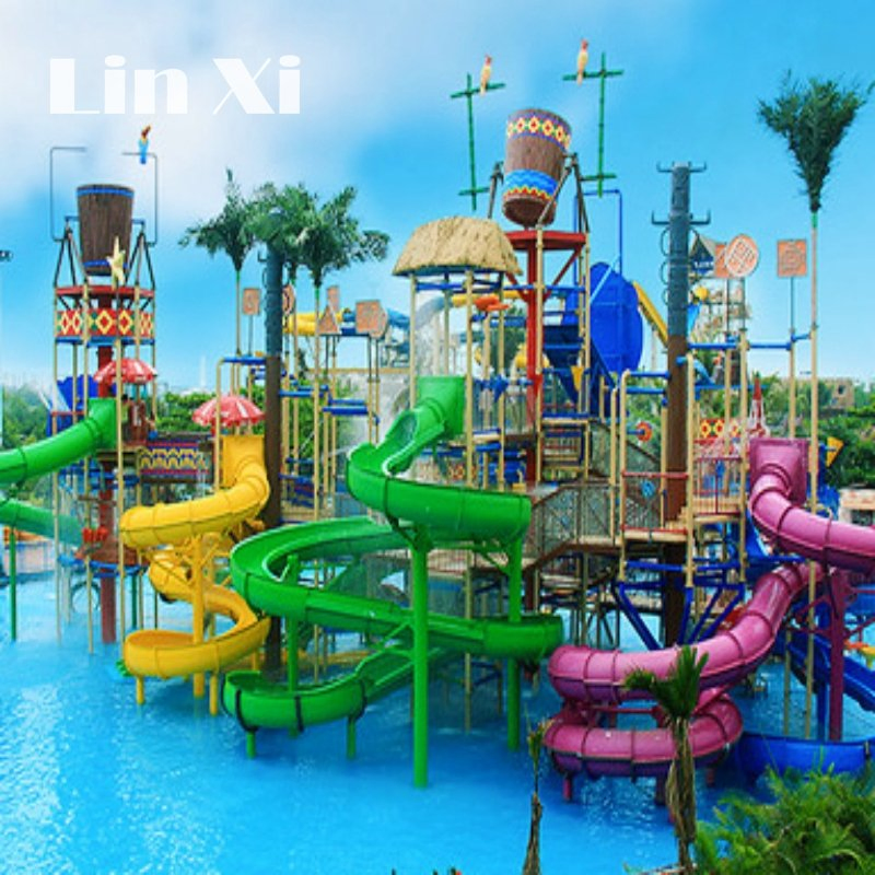 Customized Children's Water Park Fiberglass Slide Amusement Park Adult Sports Equipment