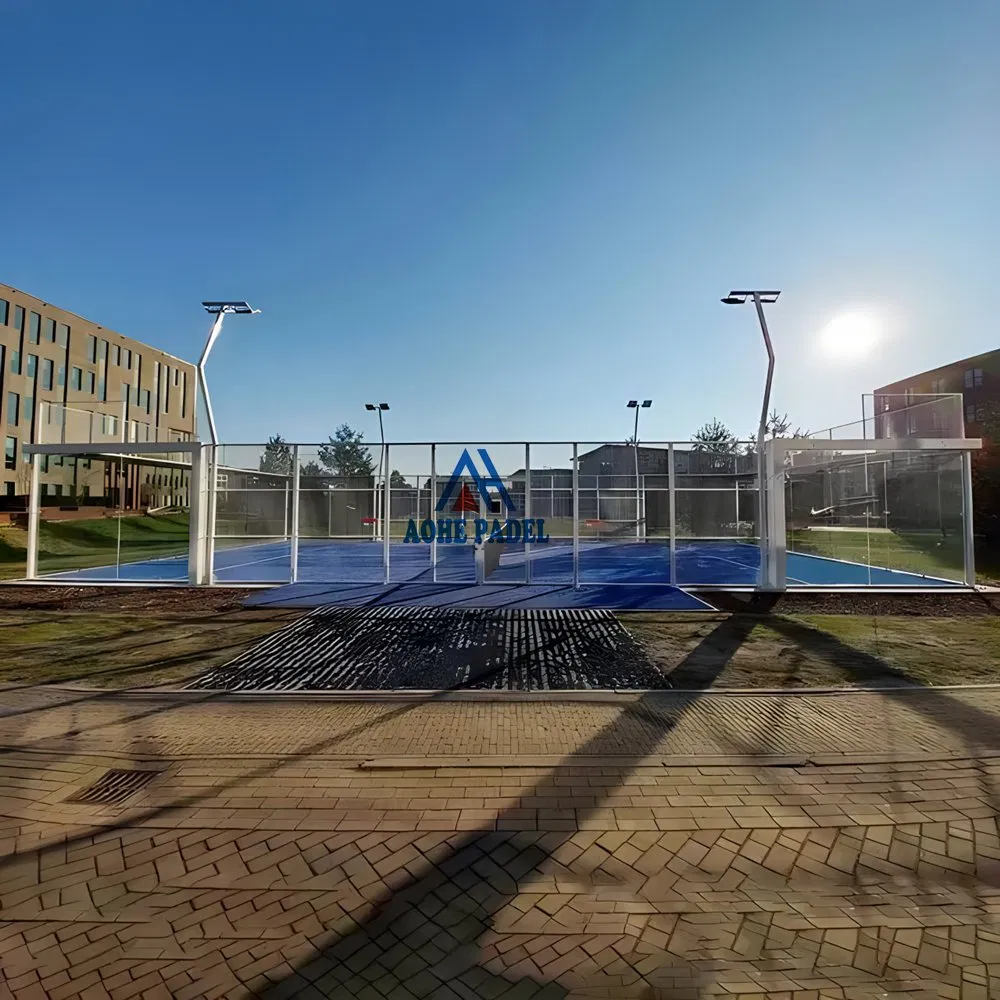 New Design Panoramic Paddle Court Safety Outdoor Sport Single Double Padel Tennis Platform Court