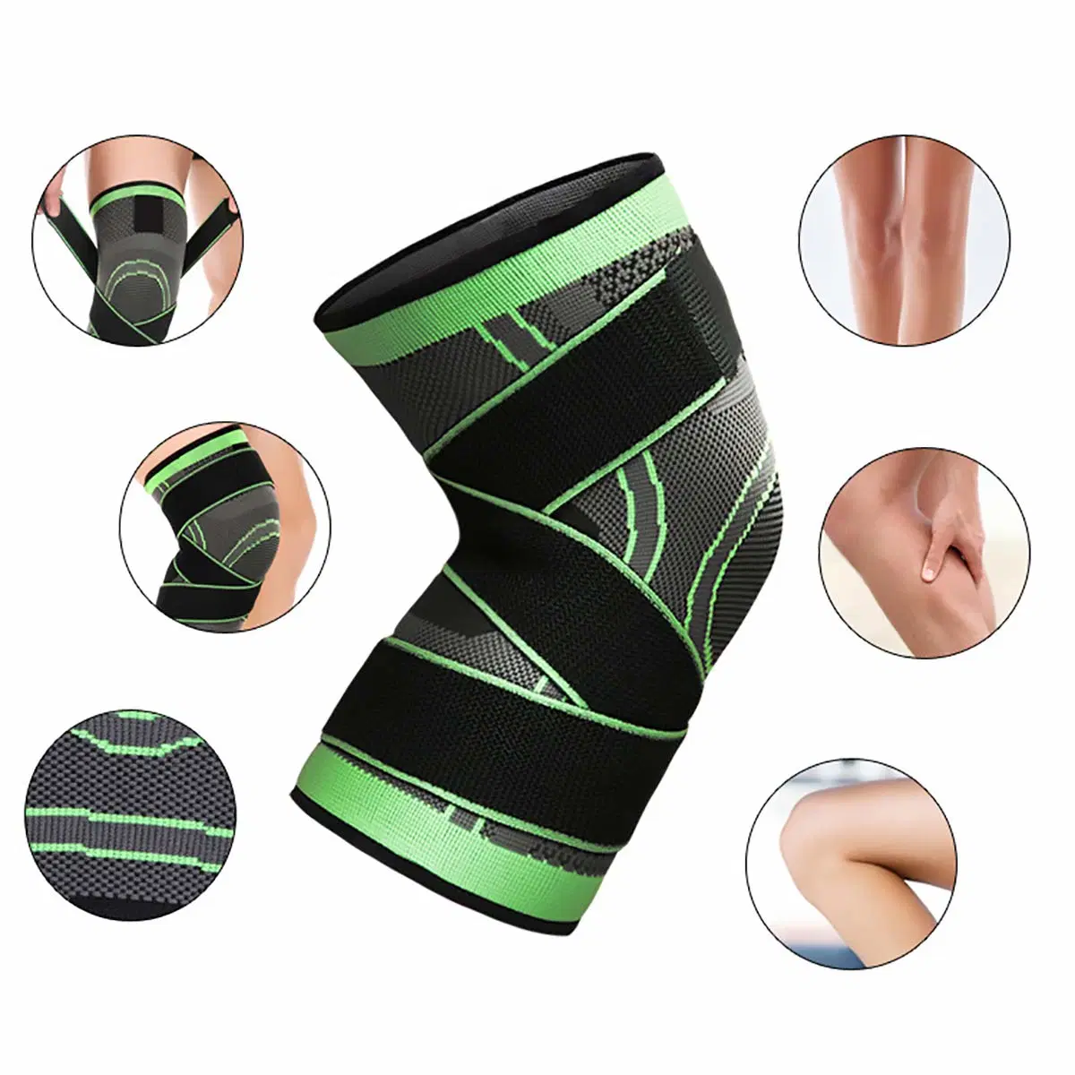 2024 Hot Sale Exercise Machine Fitness Sports Safety Product Compression Fit Support Oint Pain and Arthritis Relief Knee Protectors Pad Support Brace