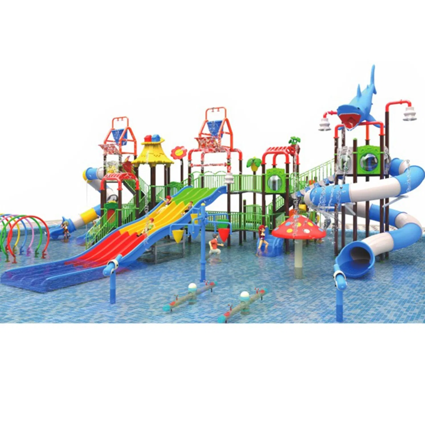 Water Amusement Park Glass Fiber Slide Playground Sports Equipment