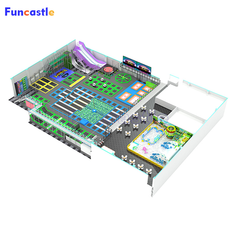High-Performance Trampoline Children Adventure Lovers Indoor Sports Teenagers Adults Jumping Game Professional Trampoline Park Equipment