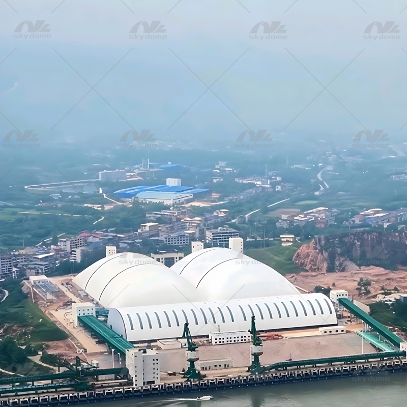 Large Fully-Enclosed Air-Supported Structure for Storage System