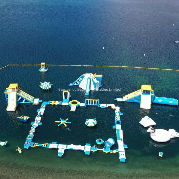 200 Persons Inflatable Water Park Floating Water Park Aqua Sports Equipment for Lake