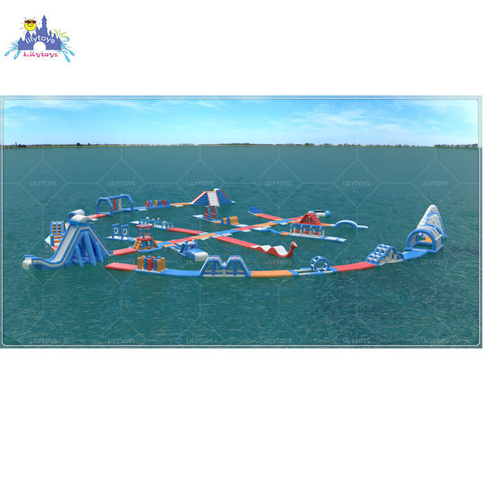 Lilytoys Factory OEM Sport Floating Aqua Inflatable Water Park Games Obstacle Water Slide Equipment for Party Rentals