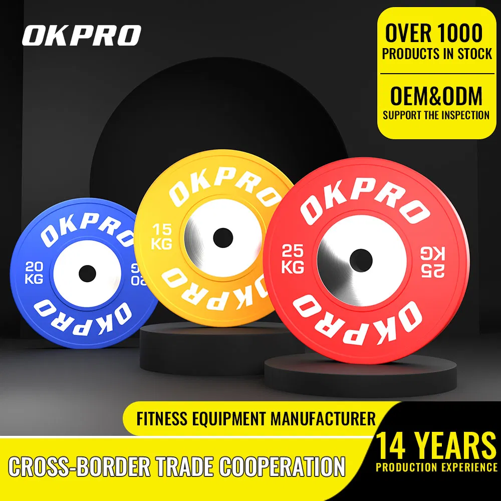 Gym Wholesale Weightlifting Powerlifting Rubber Competition Bumper Plates