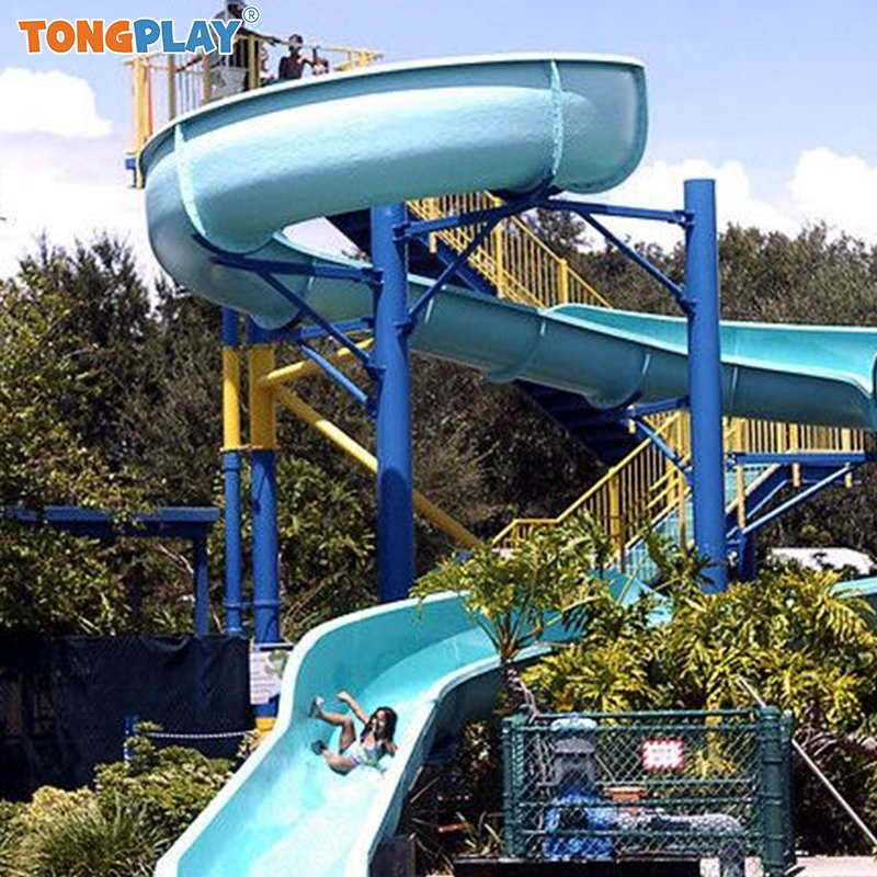 Fun Water Sport and Entertainment Amusement Park Equipment Fiber Glass Slide Outdoor