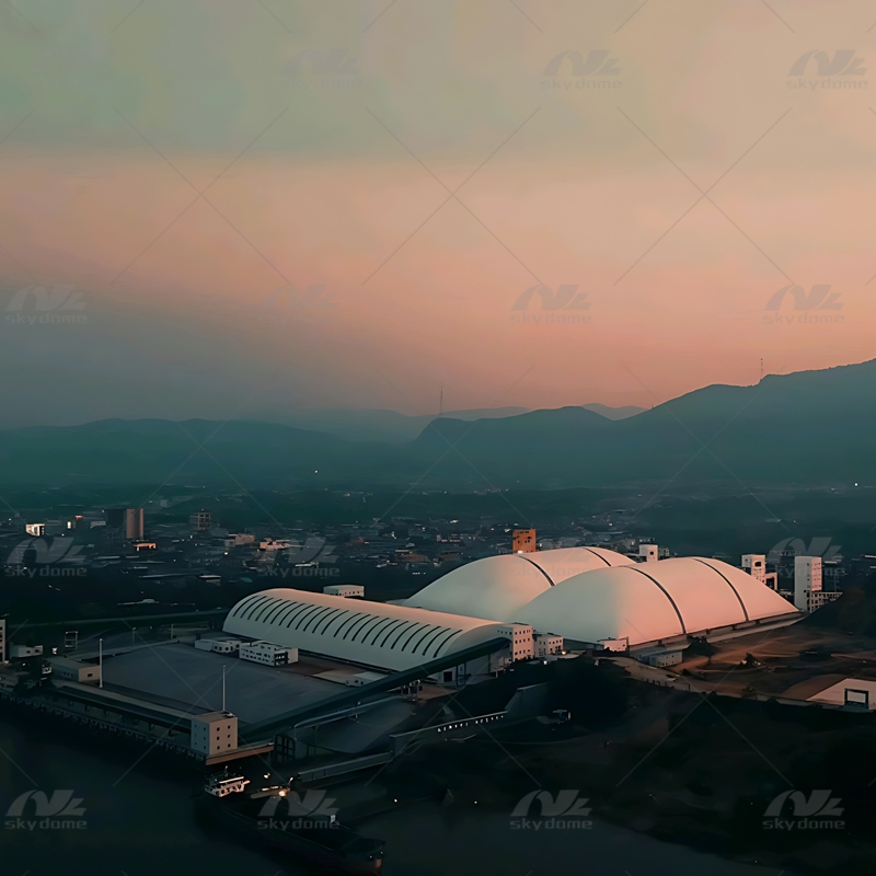 Large Fully-Enclosed Air-Supported Structure for Storage System