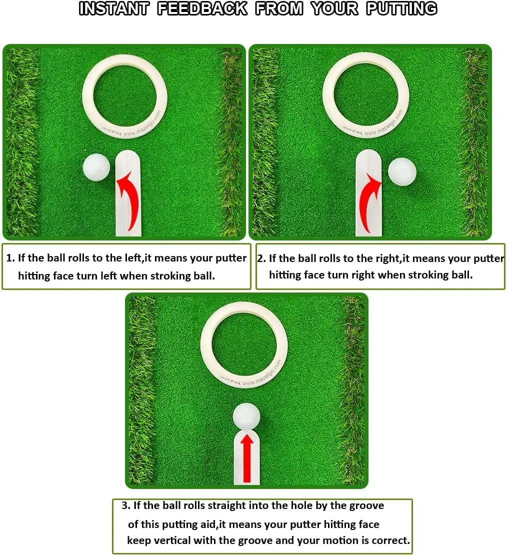 OEM Golf Putting Alignment Rail, Alloy Steel Golf Trainer Aid for Putting Green