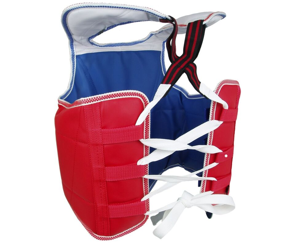 Martial Arts Chest Guard Reversible Body Protector Taekwondo Sparring Gear