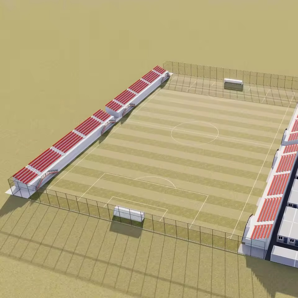 Full Set of Sports Equipment Outdoor Cage Soccer Fields Soccer Football Field Court with Grandstand Seating System