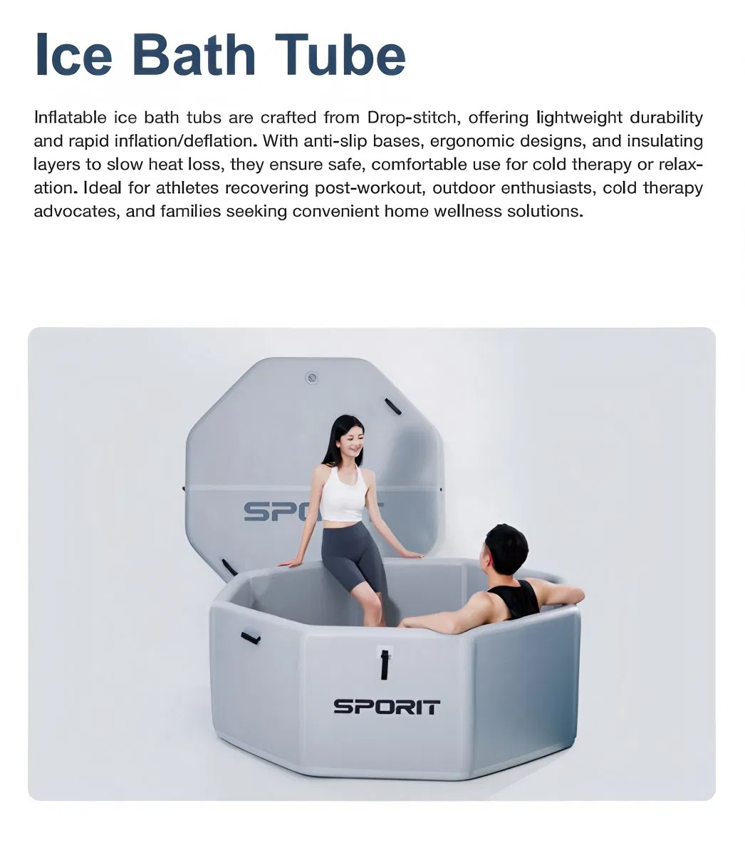 PVC Inflatable Hexagon Barrel Cold Plunge Tub Sports Recovery Portable Ice Bath for Athletes