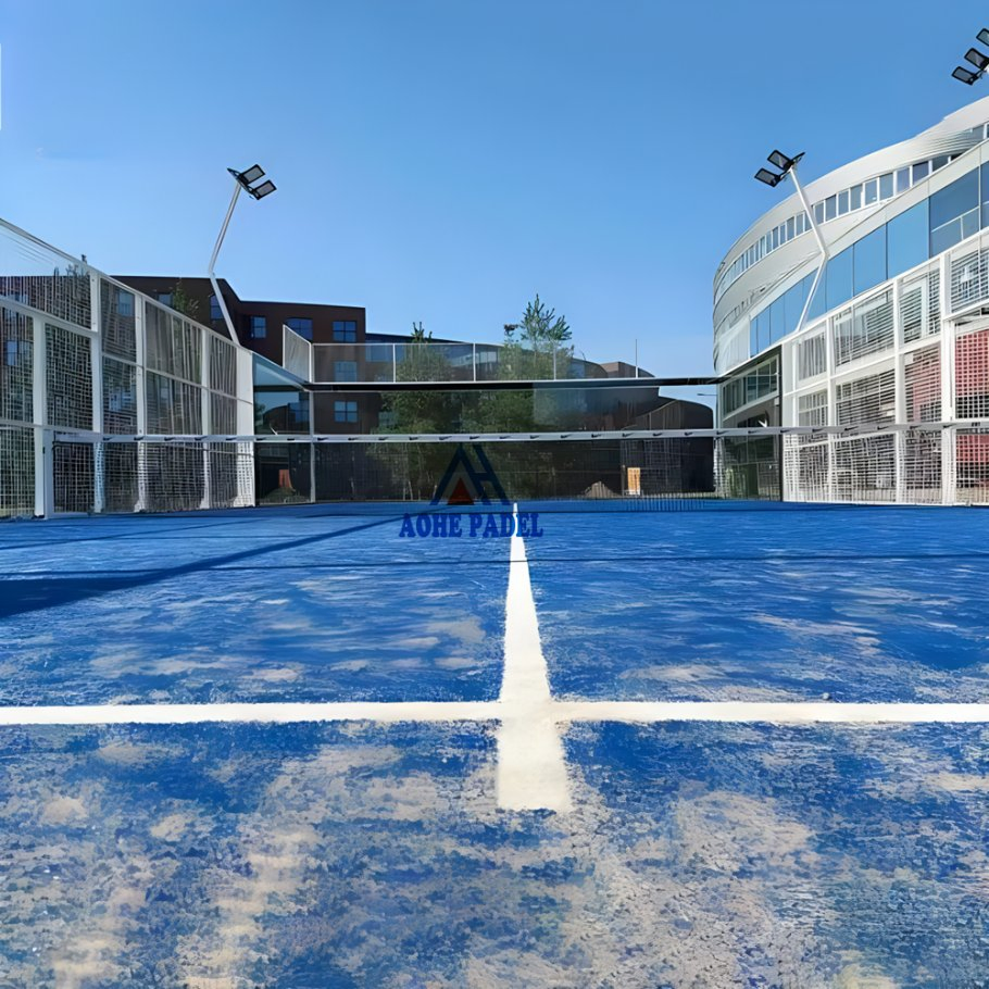New Design Panoramic Paddle Court Safety Outdoor Sport Single Double Padel Tennis Platform Court