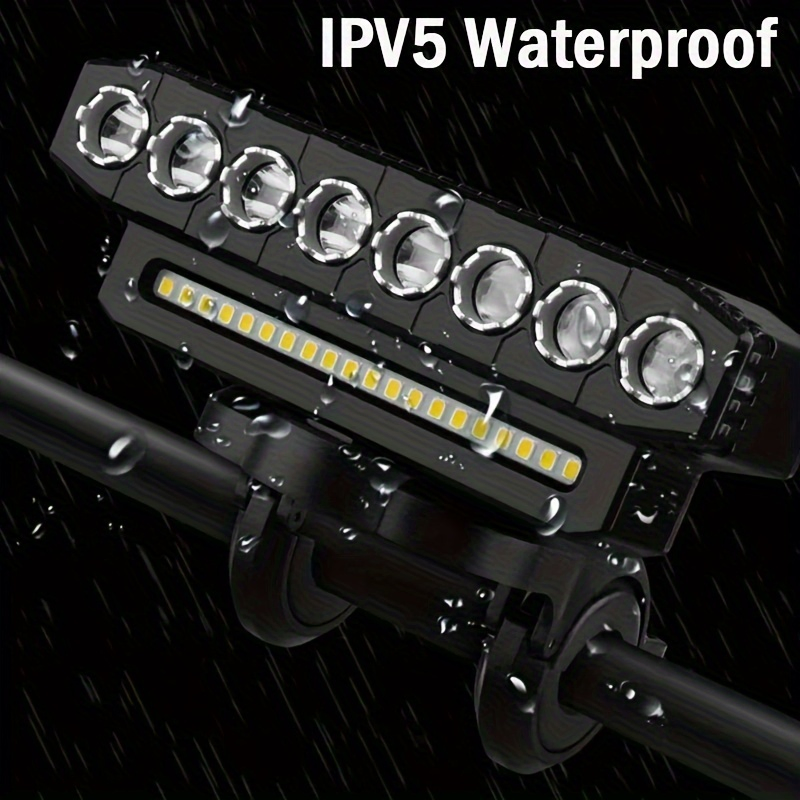 New USB-Powered MTB Bike Light Horn Highlights Bike Light Riding Light Flashlight Cycling Equipment Accessories