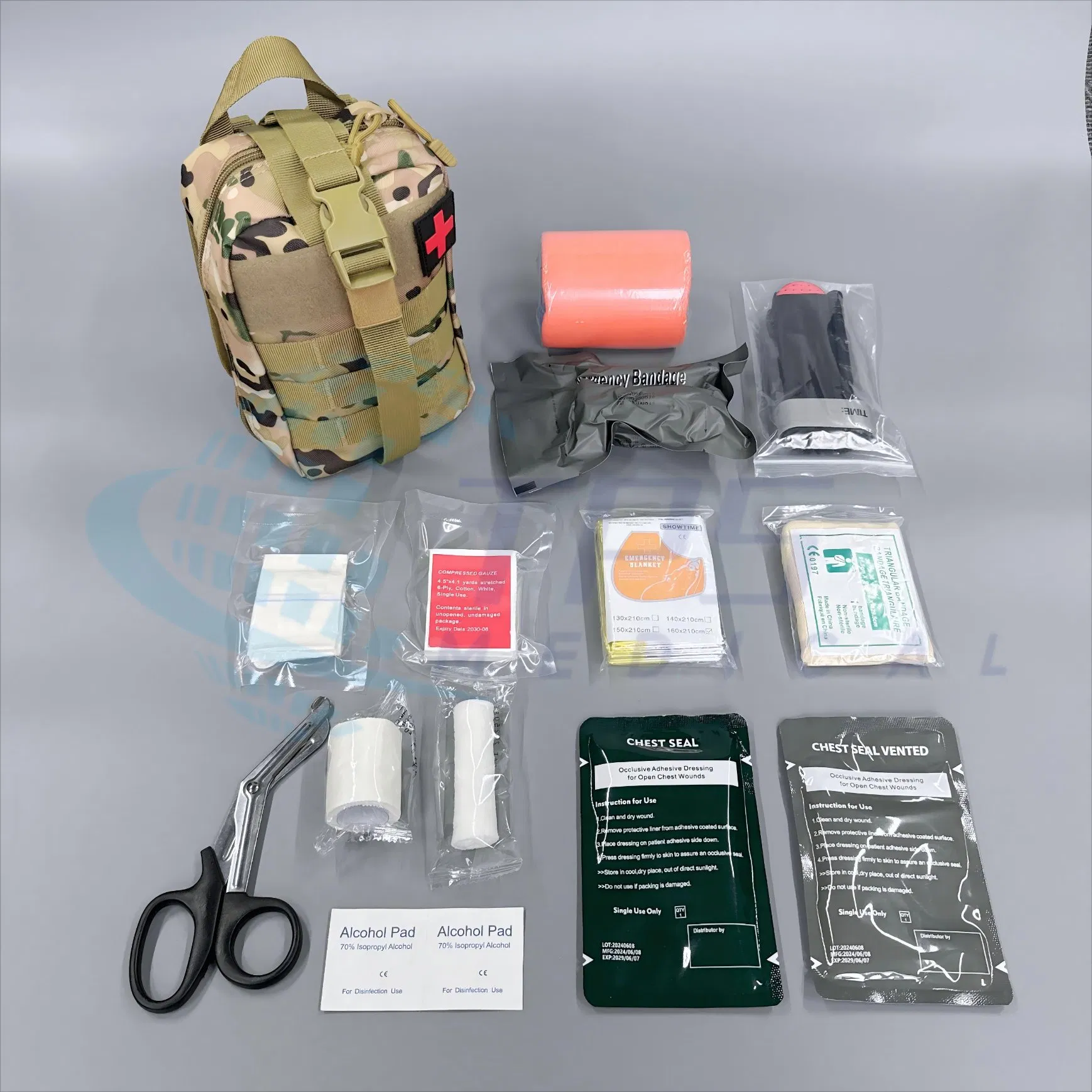 Survival First Aid Kit Professional Survival Gear Ifak Hiking with Emergency Equipment Outdoor Adventure Accessories