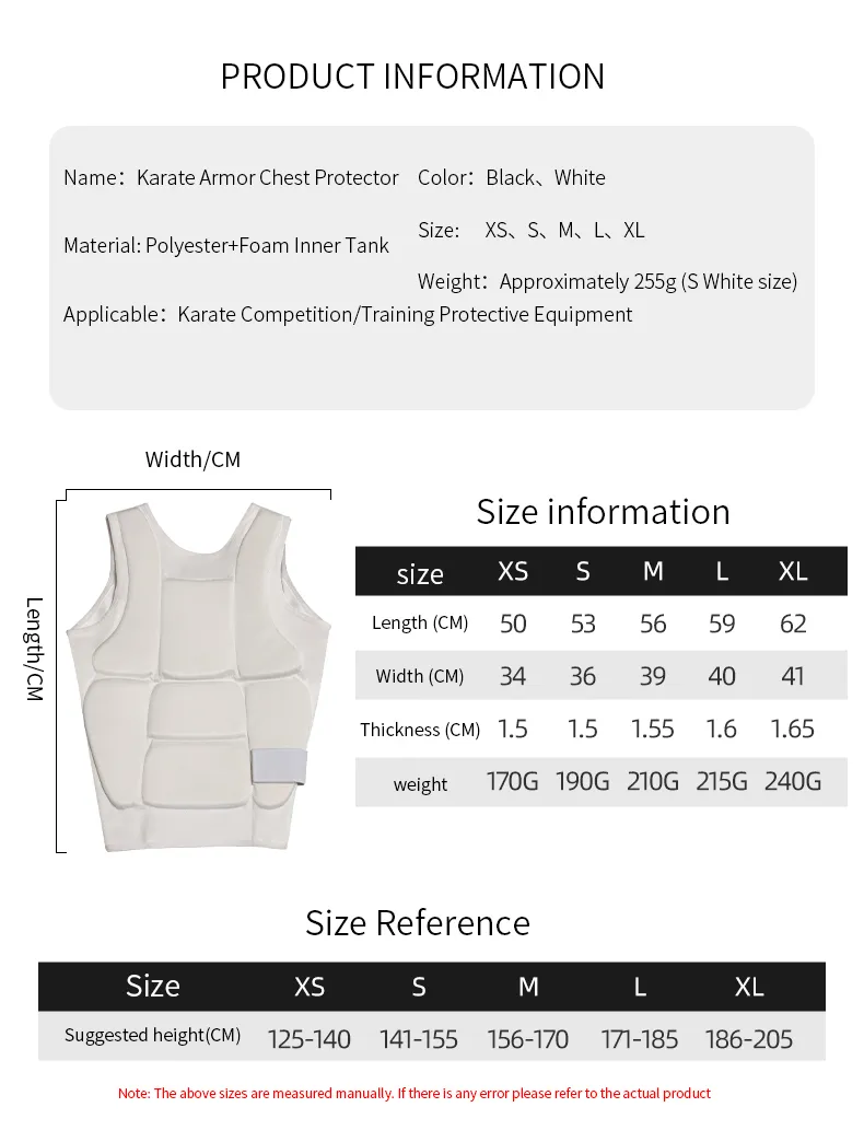 Karate Chest Protection Gear