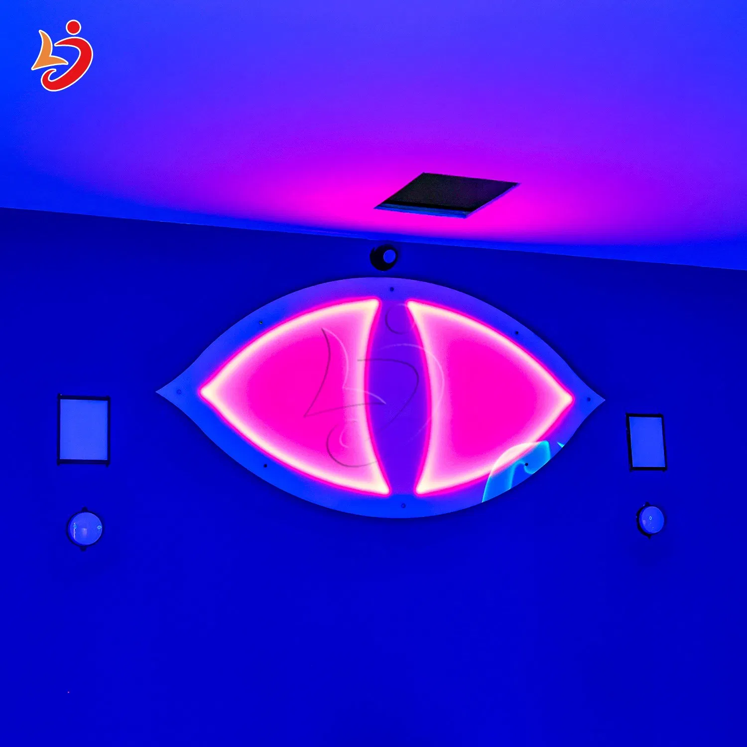 Cooperative Team Work Games Interactive Catch Room LED Button Activate Hide Devil's Eye Floor Amusement Equipment