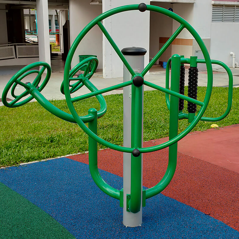 Public UV Resistance Triple Environmental Friendliness Stainless Steel Park User-Friendly Gym Sports Exercise Body Building Training Outdoor Fitness Equipment